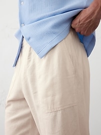Linen-Blend Pull-On Pant