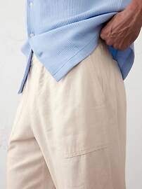 Linen-Blend Pull-On Pant