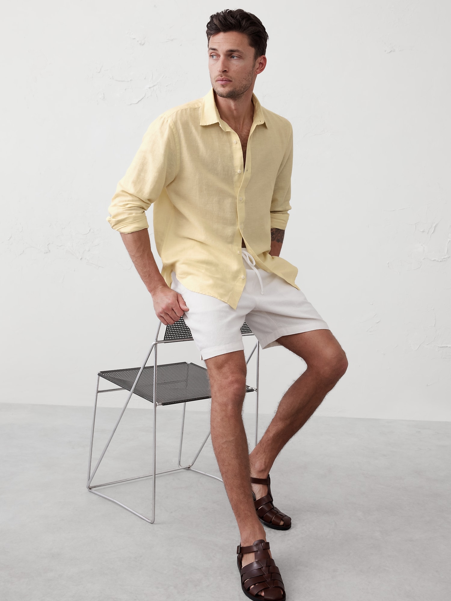 Slim Linen-Blend Shirt