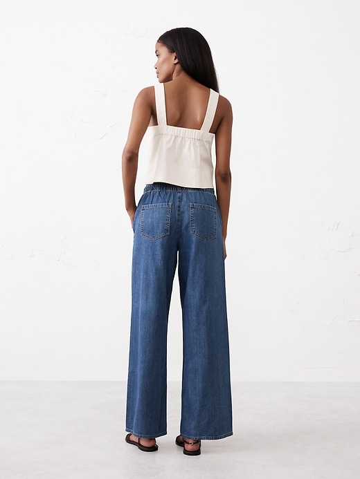 Wide-Leg Mid-Rise Summerweight Jean
