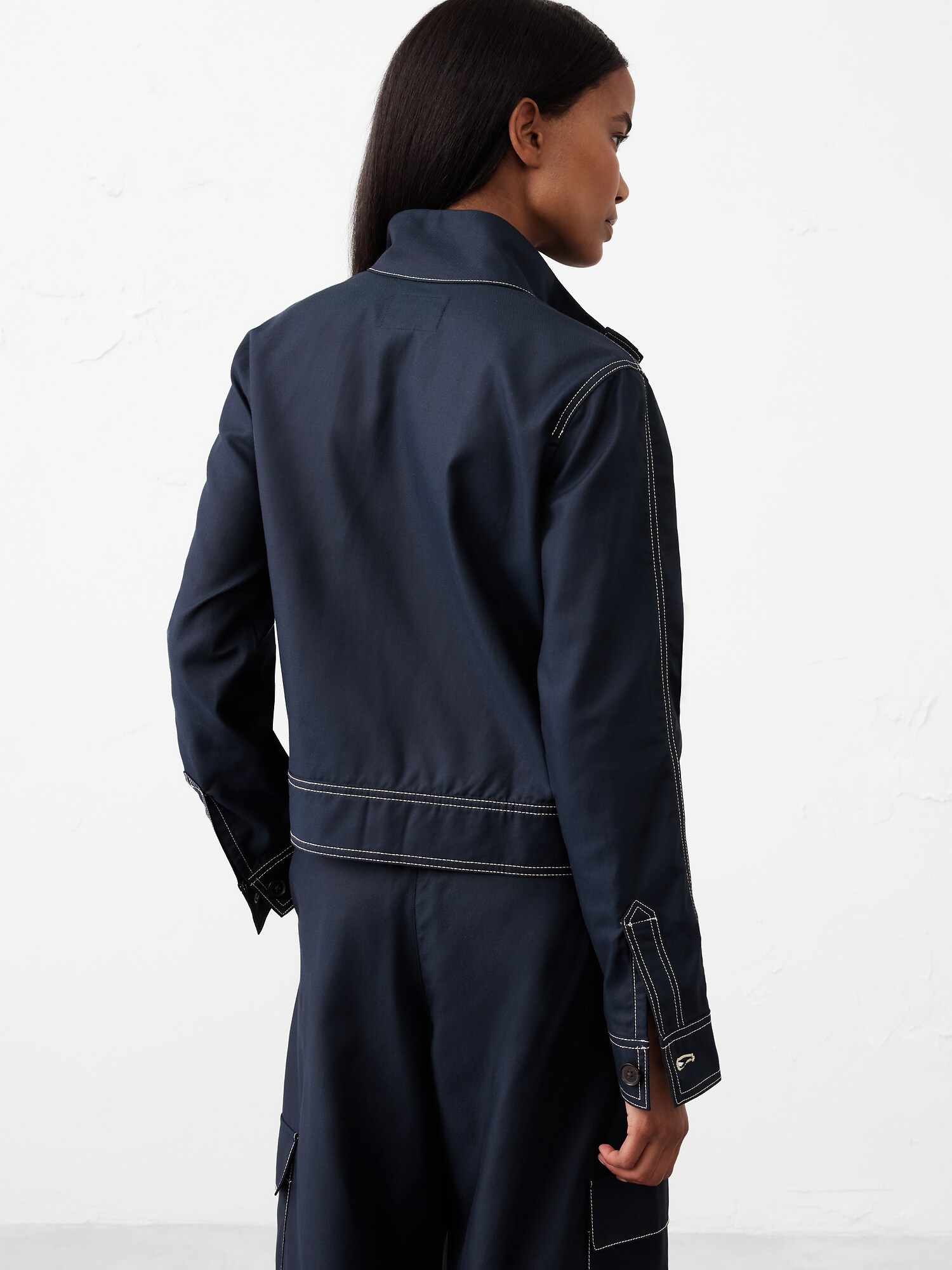 Twill Cropped Jacket