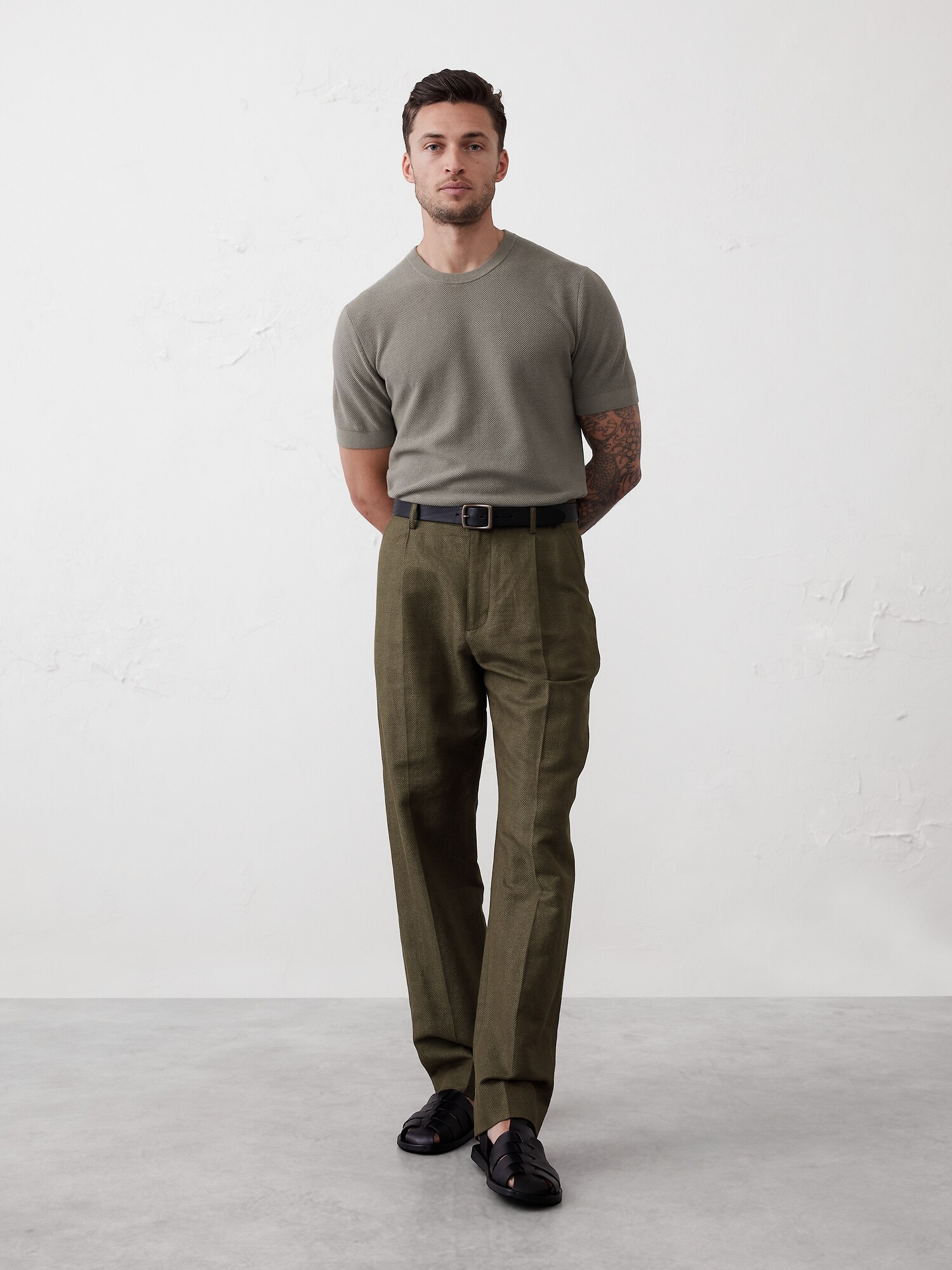 Harbor Linen-Blend Wide-Leg Pant