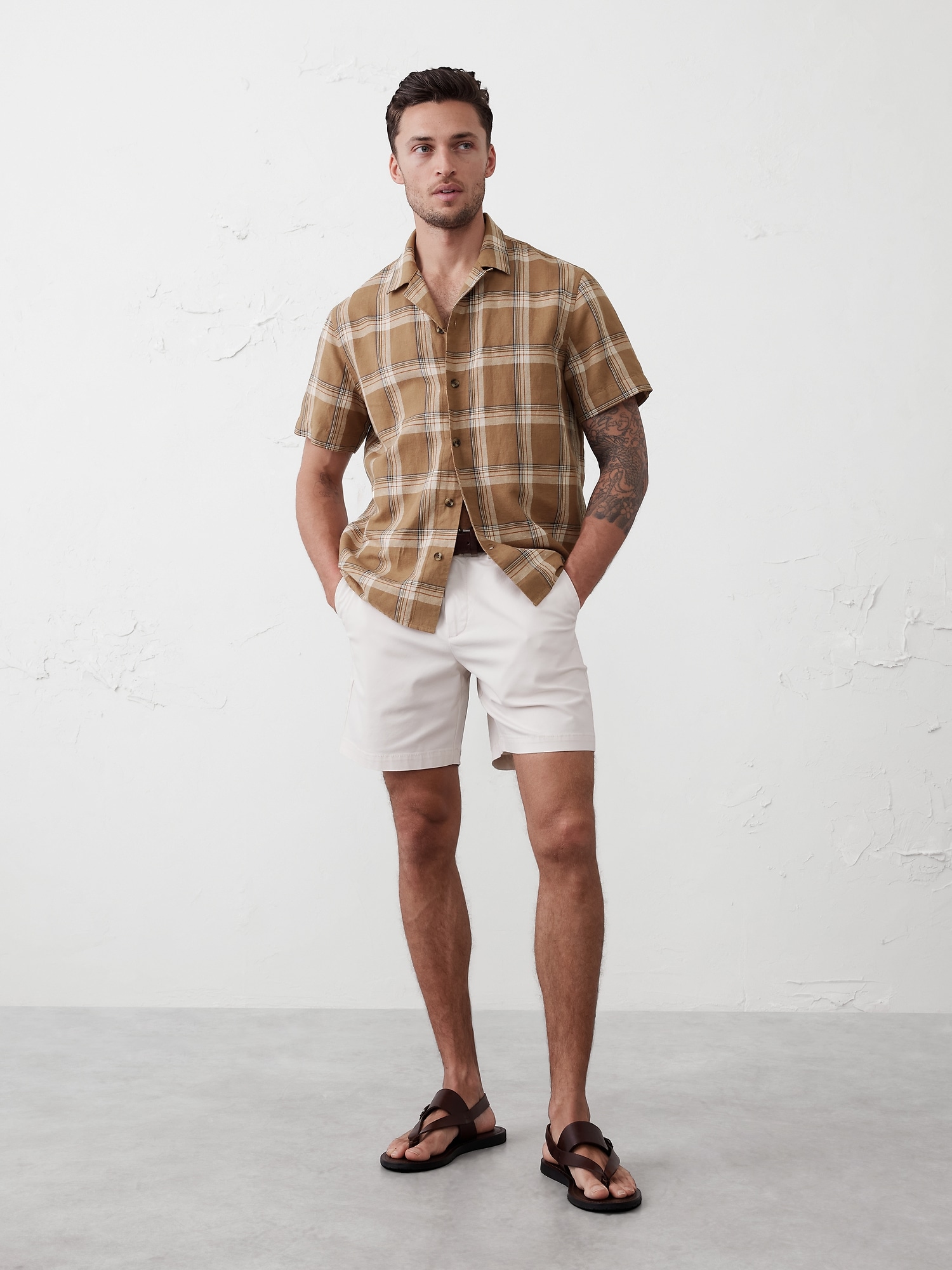 Linen-Blend Resort Shirt