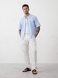 Standard Fit Textured Resort Shirt