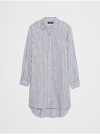 Linen-Blend Mini Shirtdress