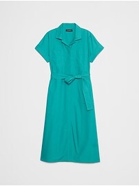 Tie-Waist Midi Shirtdress