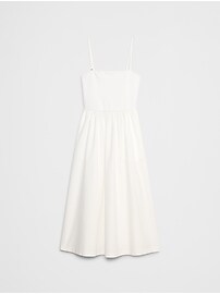 Strappy Mixed Media Midi Dress