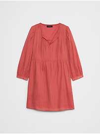 Puff-Sleeve Peplum Mini Shift