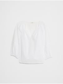 Lantern Sleeve Eyelet Top