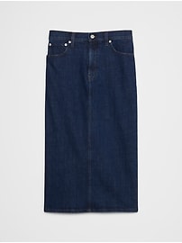 Denim Midi Pencil Skirt
