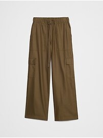 Wide-Leg High-Rise Cargo Pull-On Pant