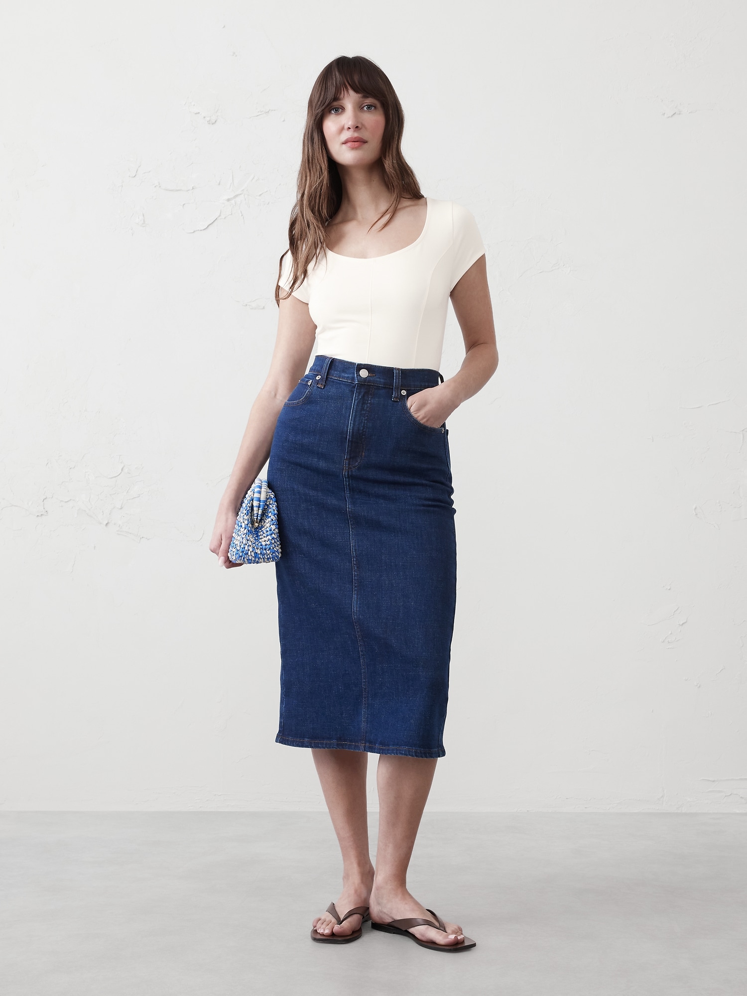 Lightweight Cap-Sleeve Ponte Top