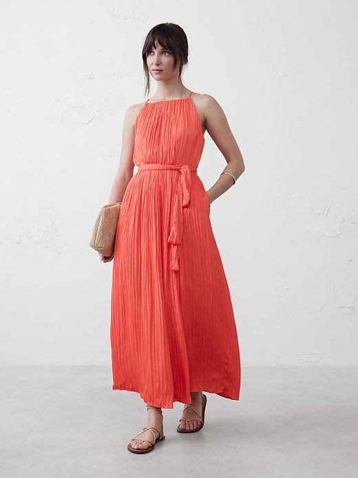 Fine-Gathers Maxi Dress