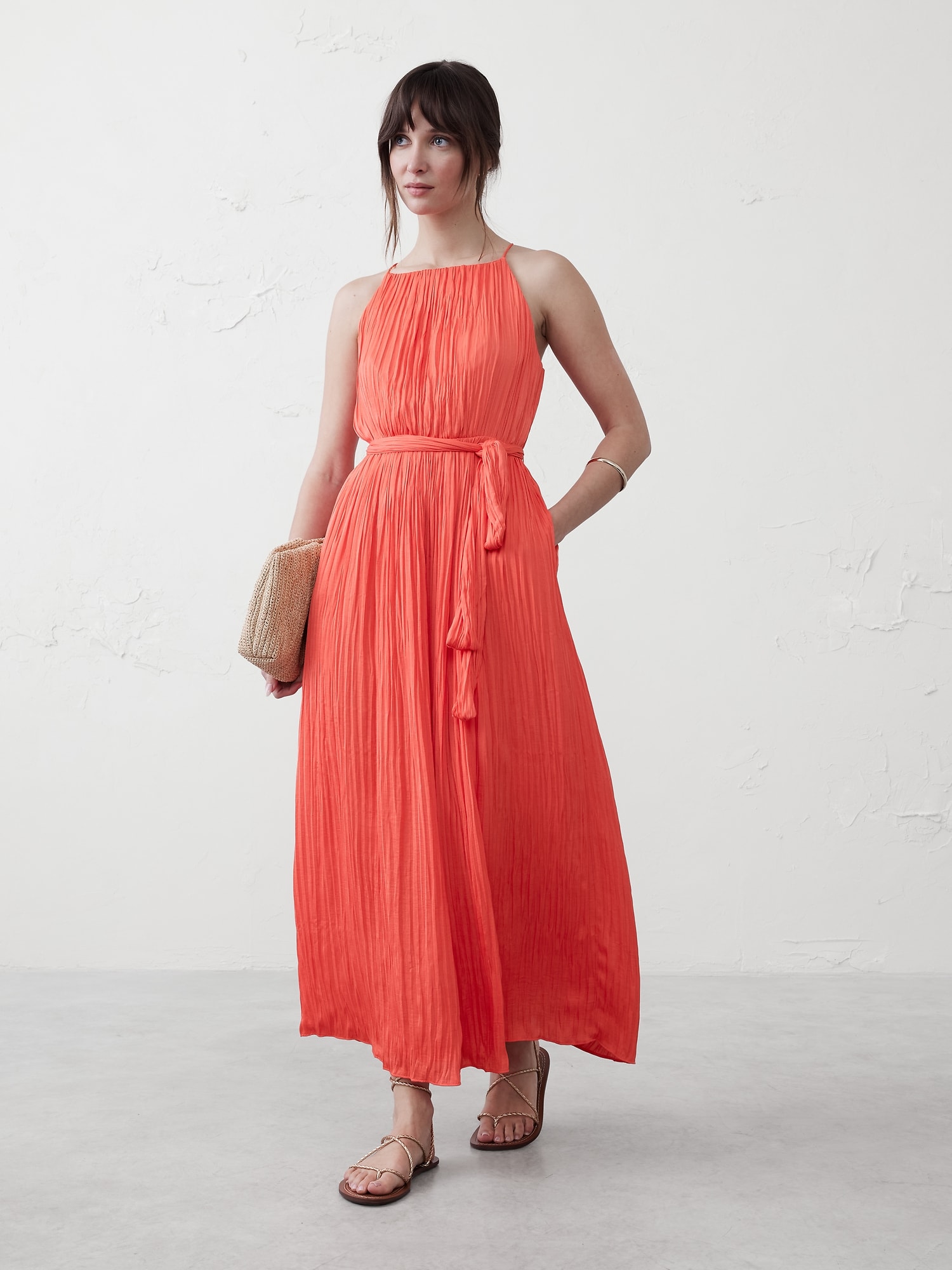 Fine-Gathers Maxi Dress