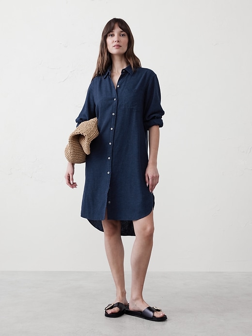 Midi Poplin Shirtdress