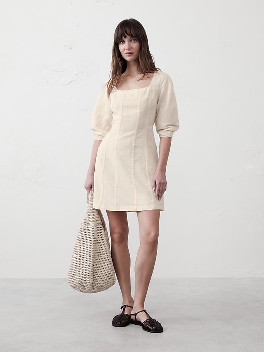 banana republic seamed mini dress Banana Republic Women's Seamed Flared Linen Mini Dress (petites) | Women's  Dresses, One-pieces, & Sets | Apparel - Shop Your Navy Exchange