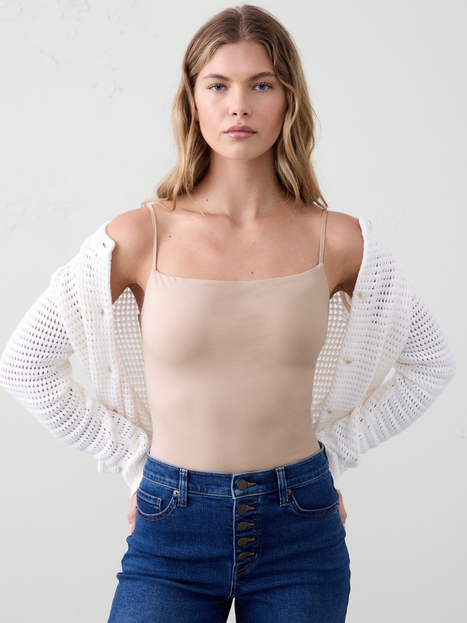 Soft Stretch Camisole - Beige