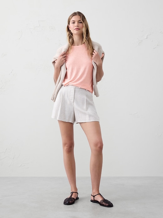 Linen-Blend Dolman T-Shirt | Banana Republic Factory
