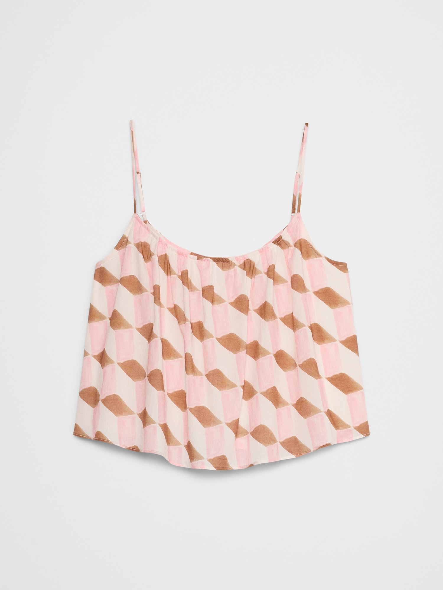 Voile Shirred-Neck Camisole