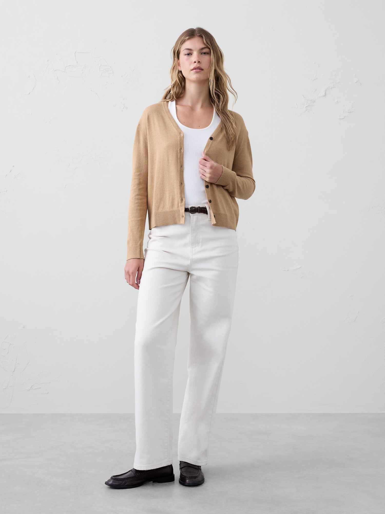 Forever V-Neck Cardigan - Brown
