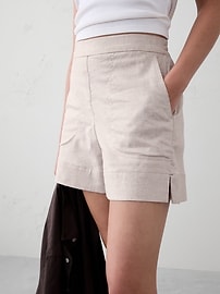 Linen-Blend Pull-On Short