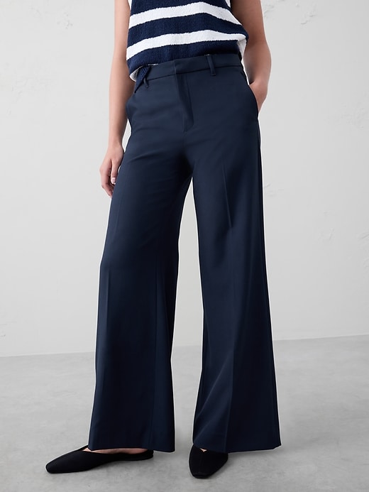 Wide-Leg Sculpted Trouser | Banana Republic Factory