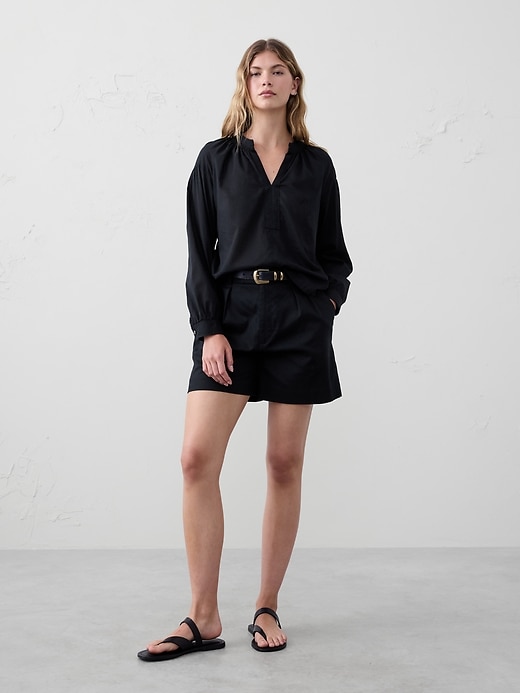 Trapunto Stitch Voile Top