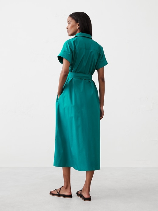 Tie-Waist Midi Shirtdress