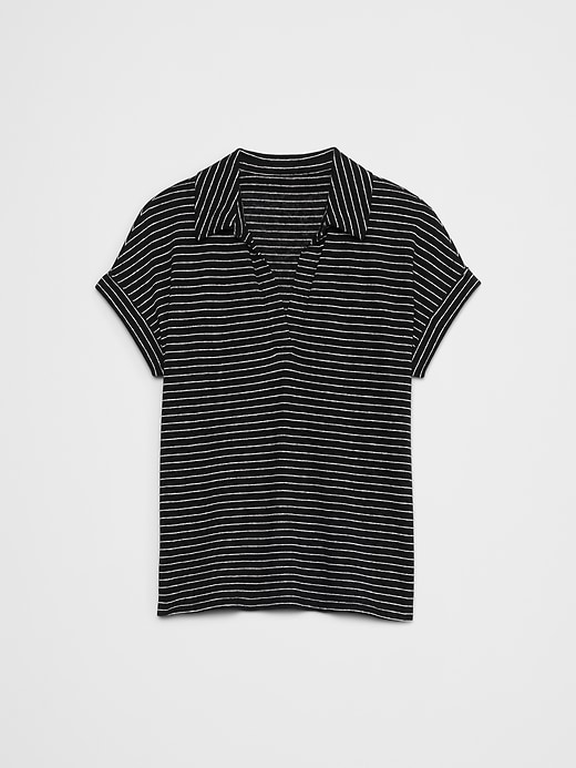 【BAON】[unisex] Netu Stripe Collar Over Short Sleeve Shirt Amazon.com: Generic Today'S Deals Button Shirts for Women