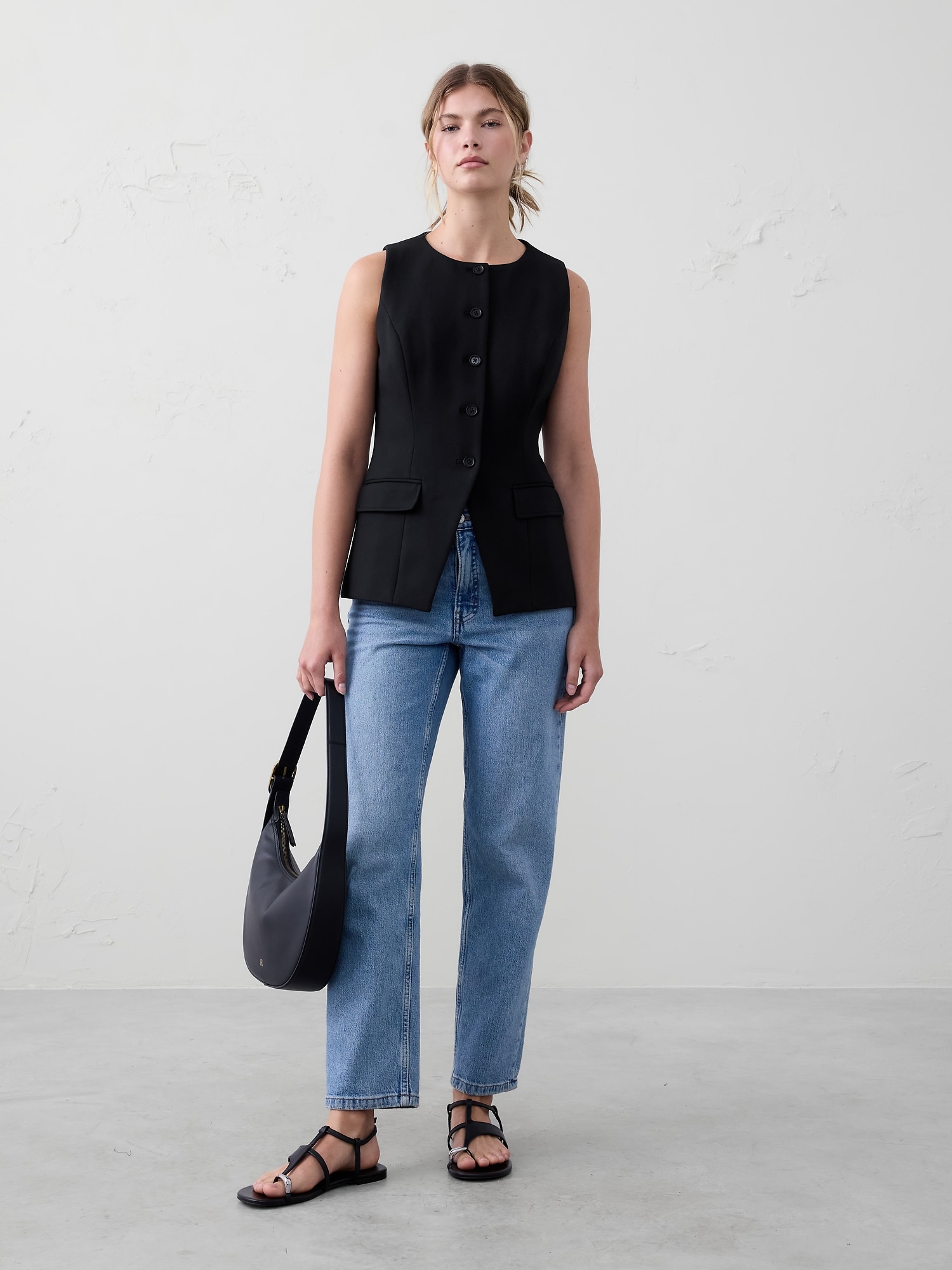 Ponte Cutaway Vest