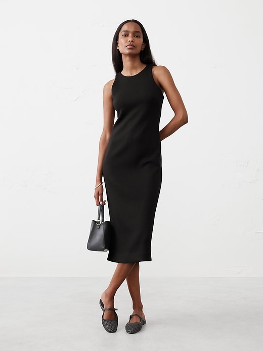 Seamed Midi Sweater Dress