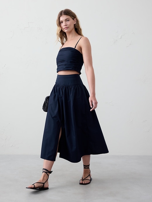 Pleated Cropped Top