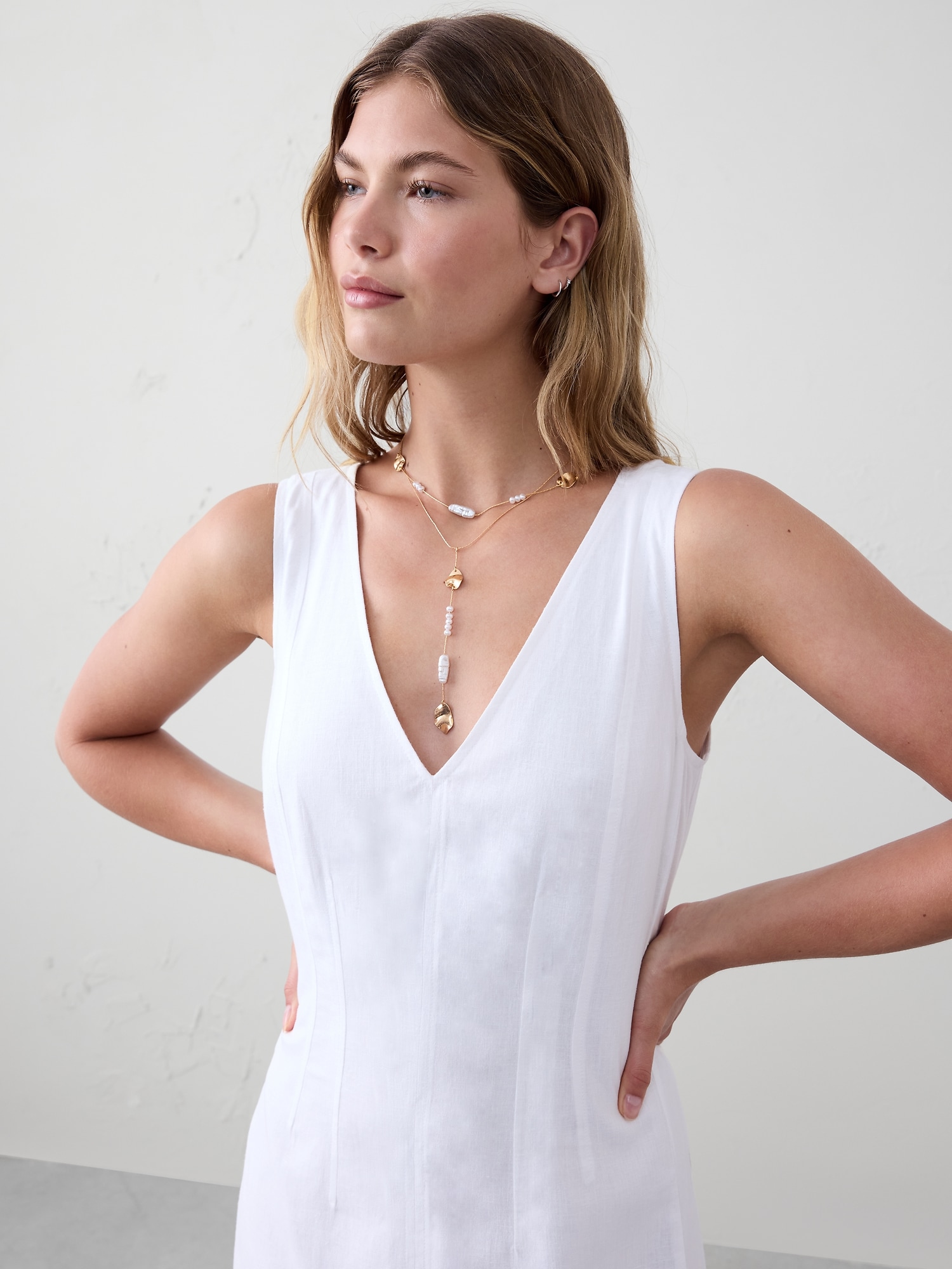 Pearl Metal Necklace