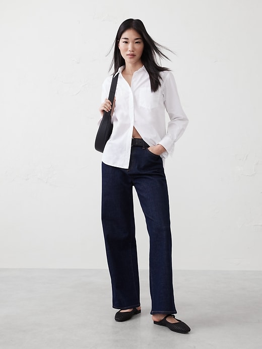 Crepe Volume-Sleeve Blouse