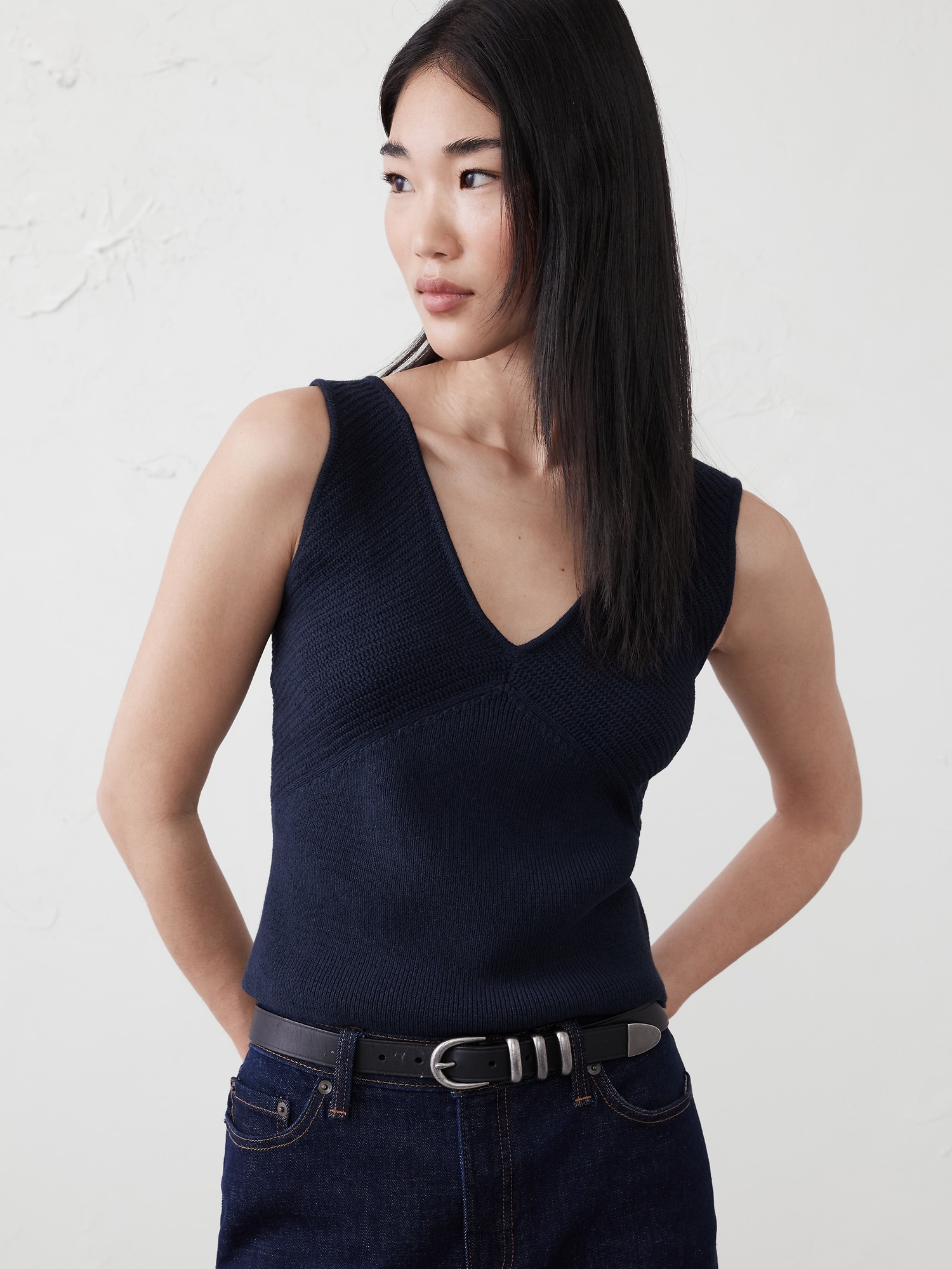 Textured Sweater Tank