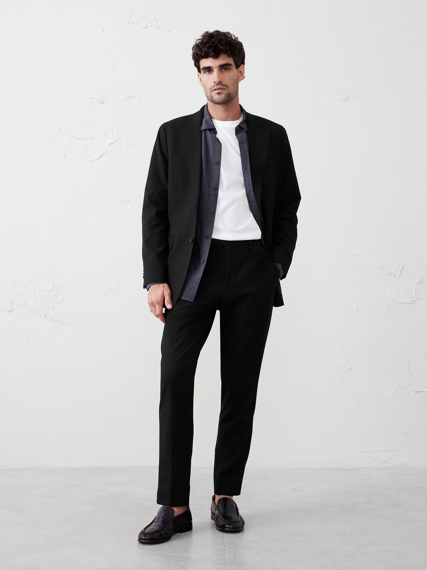 Modern Classic Plain Weave Suit Trouser