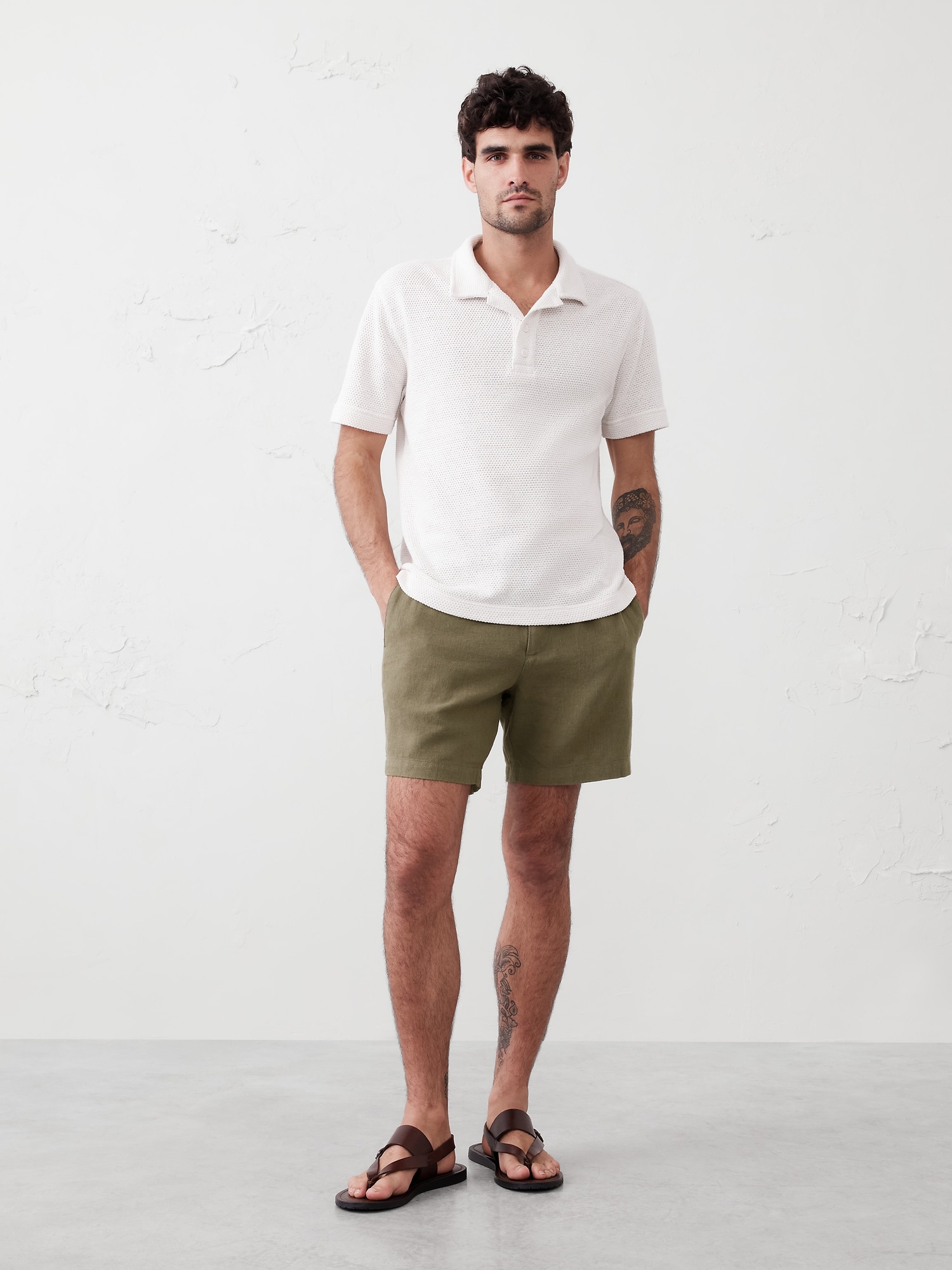 7" Linen-Blend Short