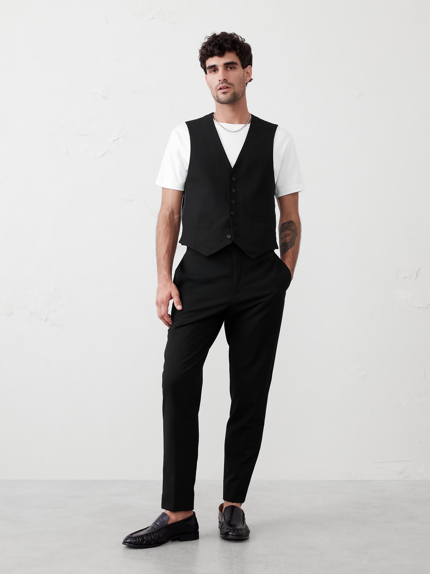 Modern Classic Plain Weave Suit Vest
