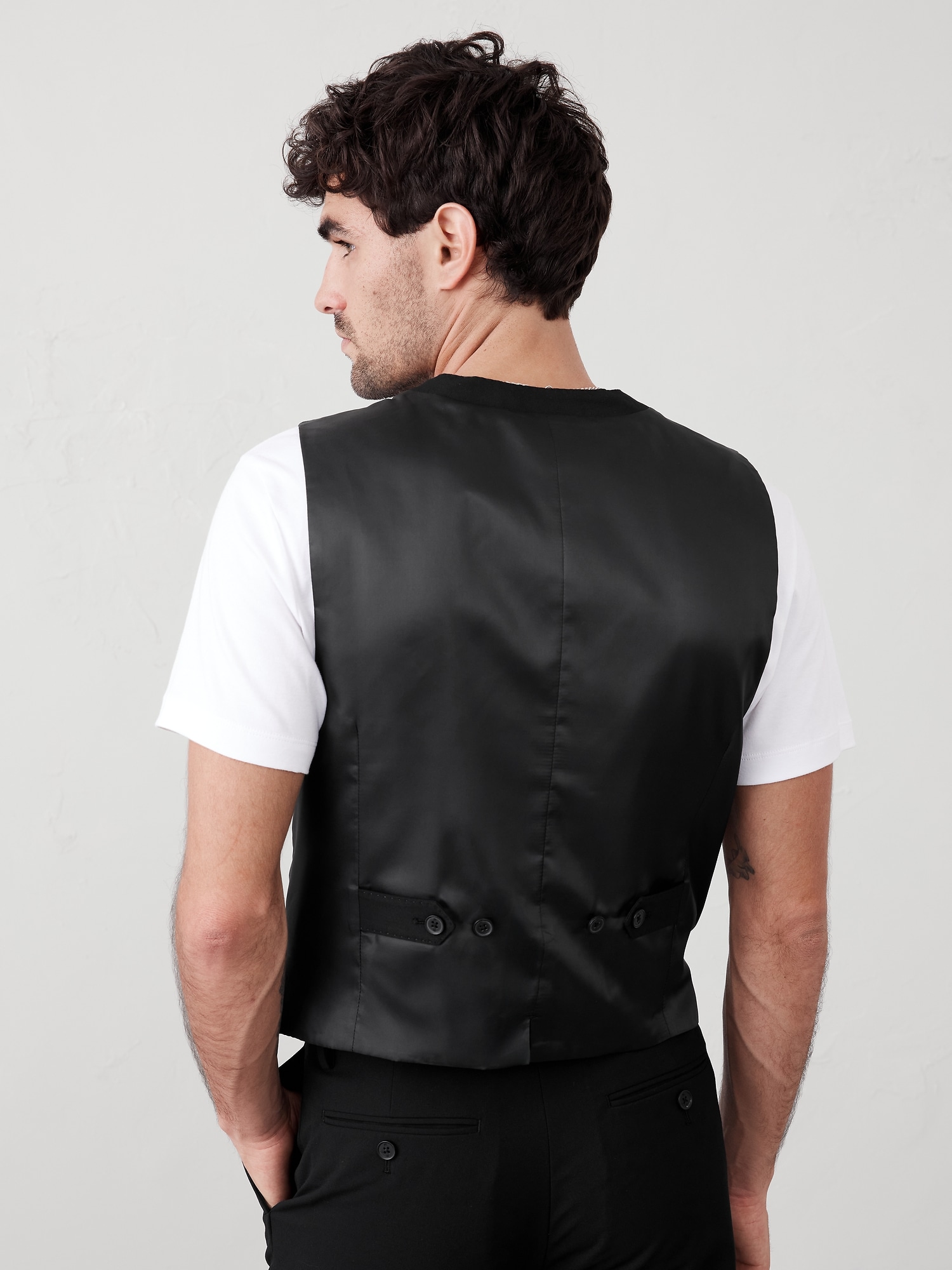 Modern Classic Plain Weave Suit Vest