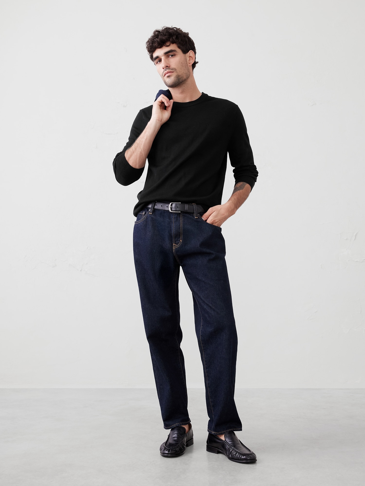 Merino Wool Sweater - Black