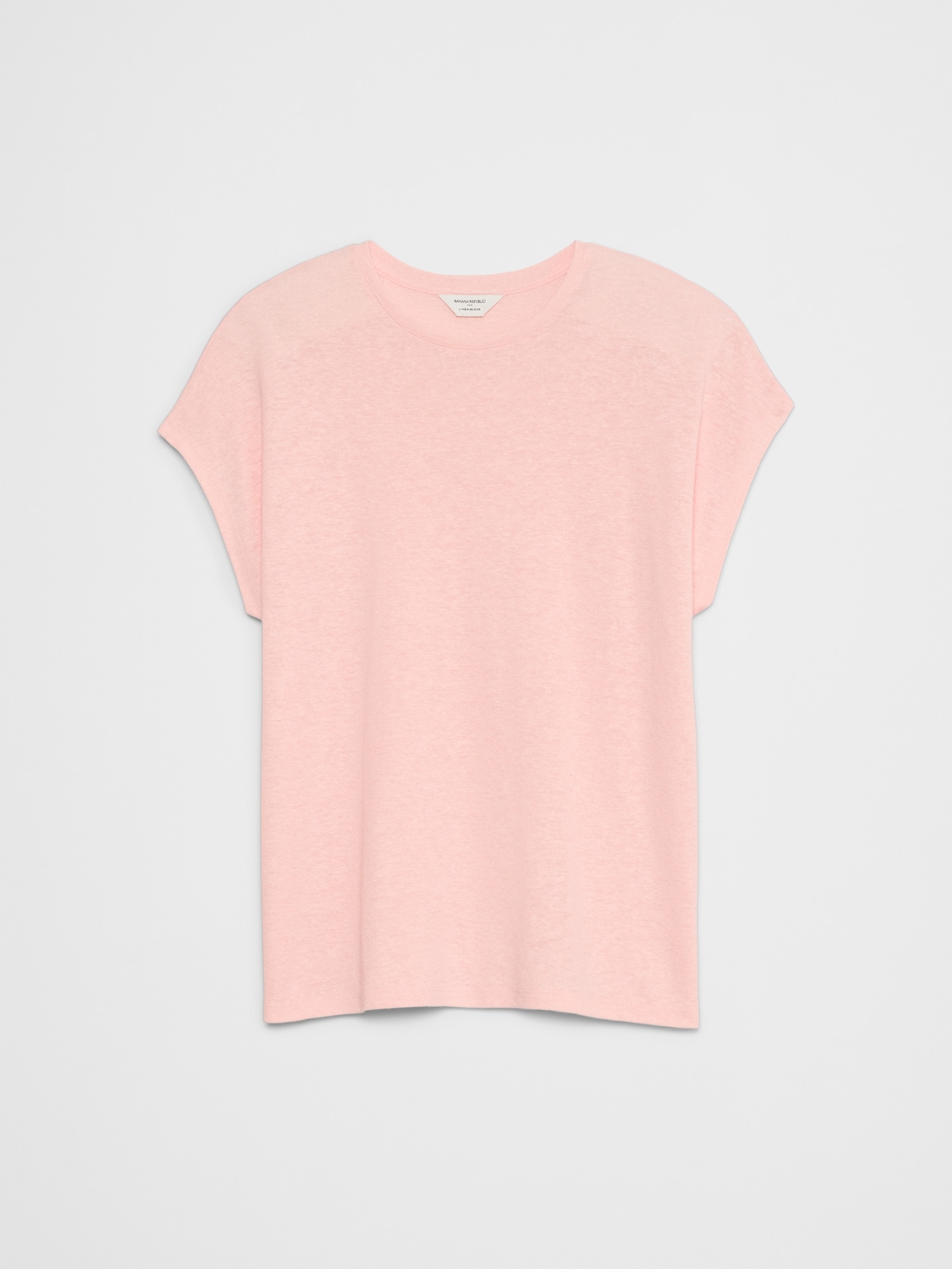 Linen-Blend Dolman T-Shirt