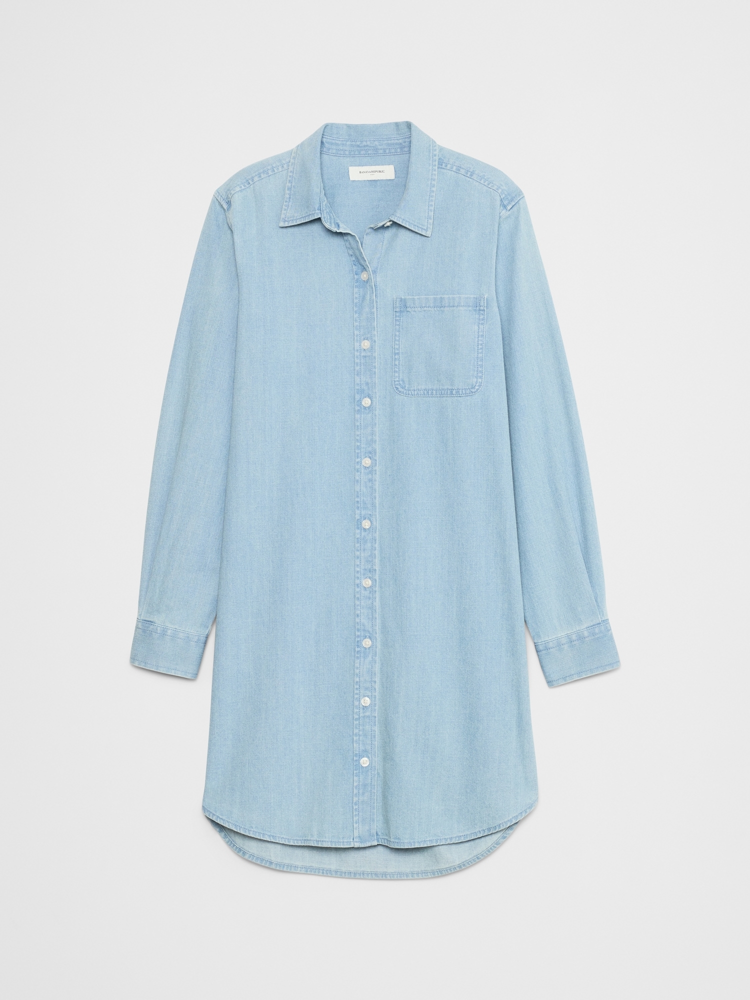 Chambray Mini Shirtdress