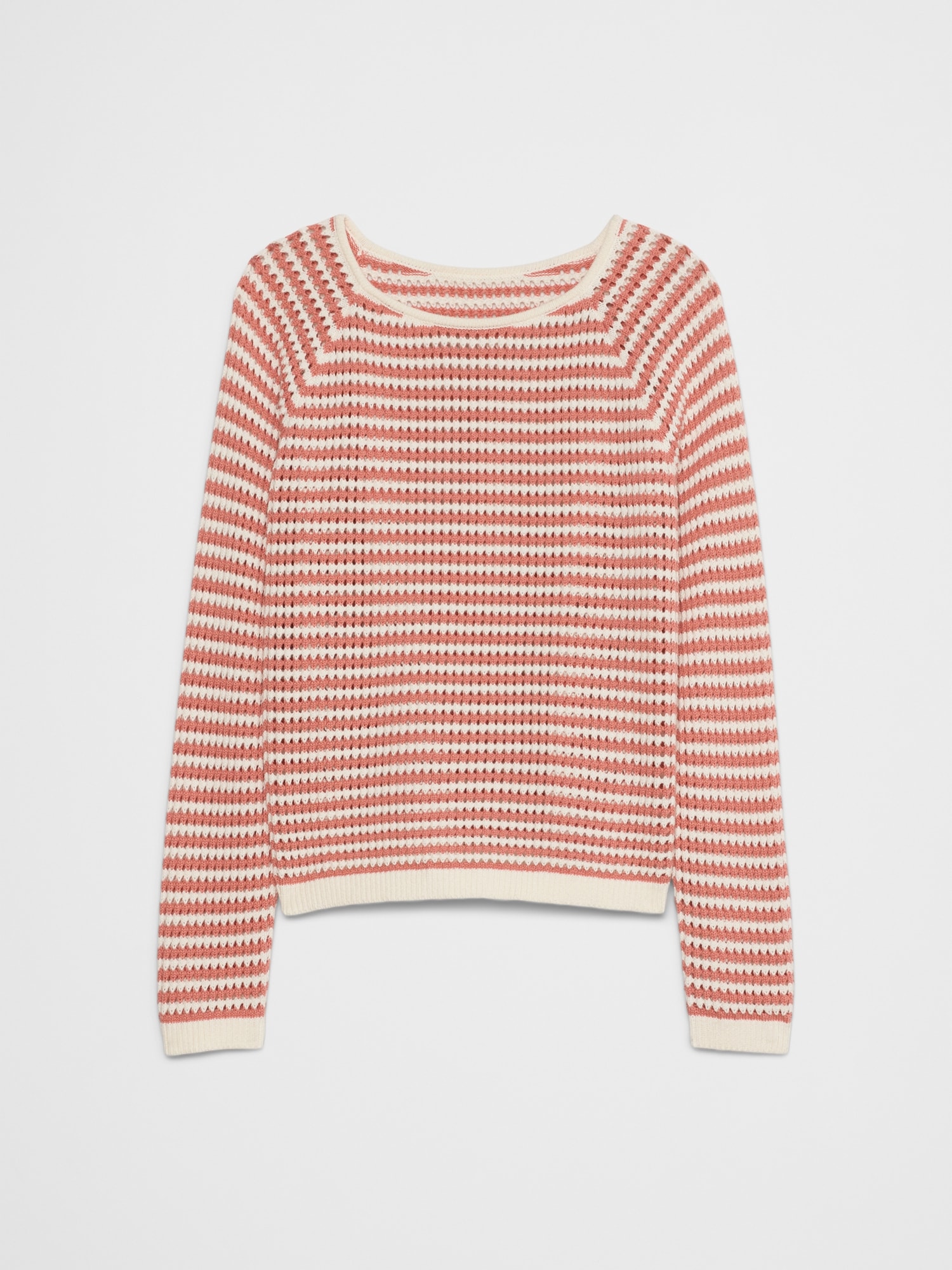 Open Stitch Striped Sweater