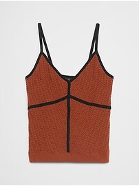Strappy Patchwork Sweater Tank