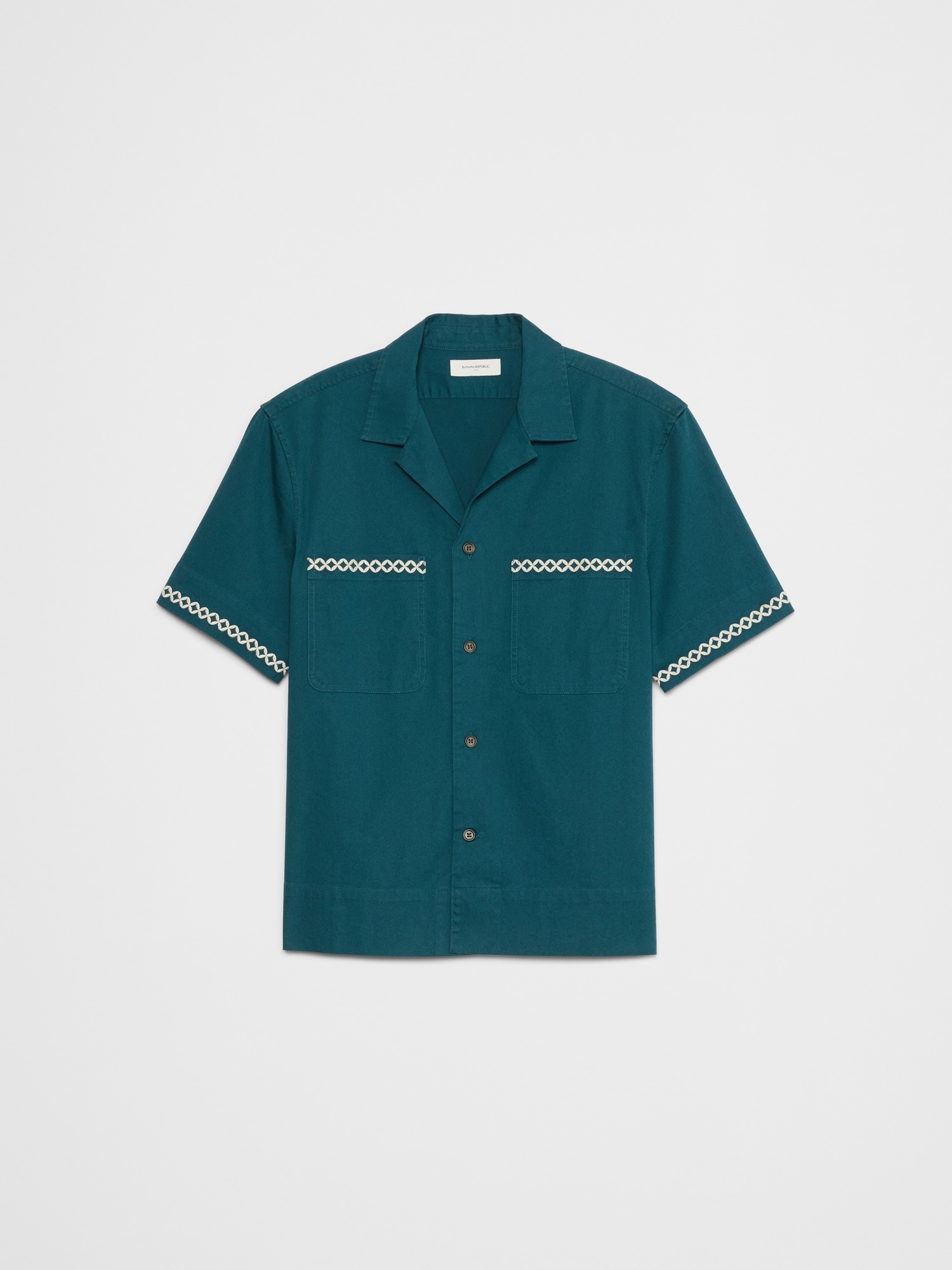 Embroidered Resort Overshirt