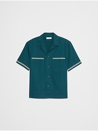 Embroidered Resort Overshirt