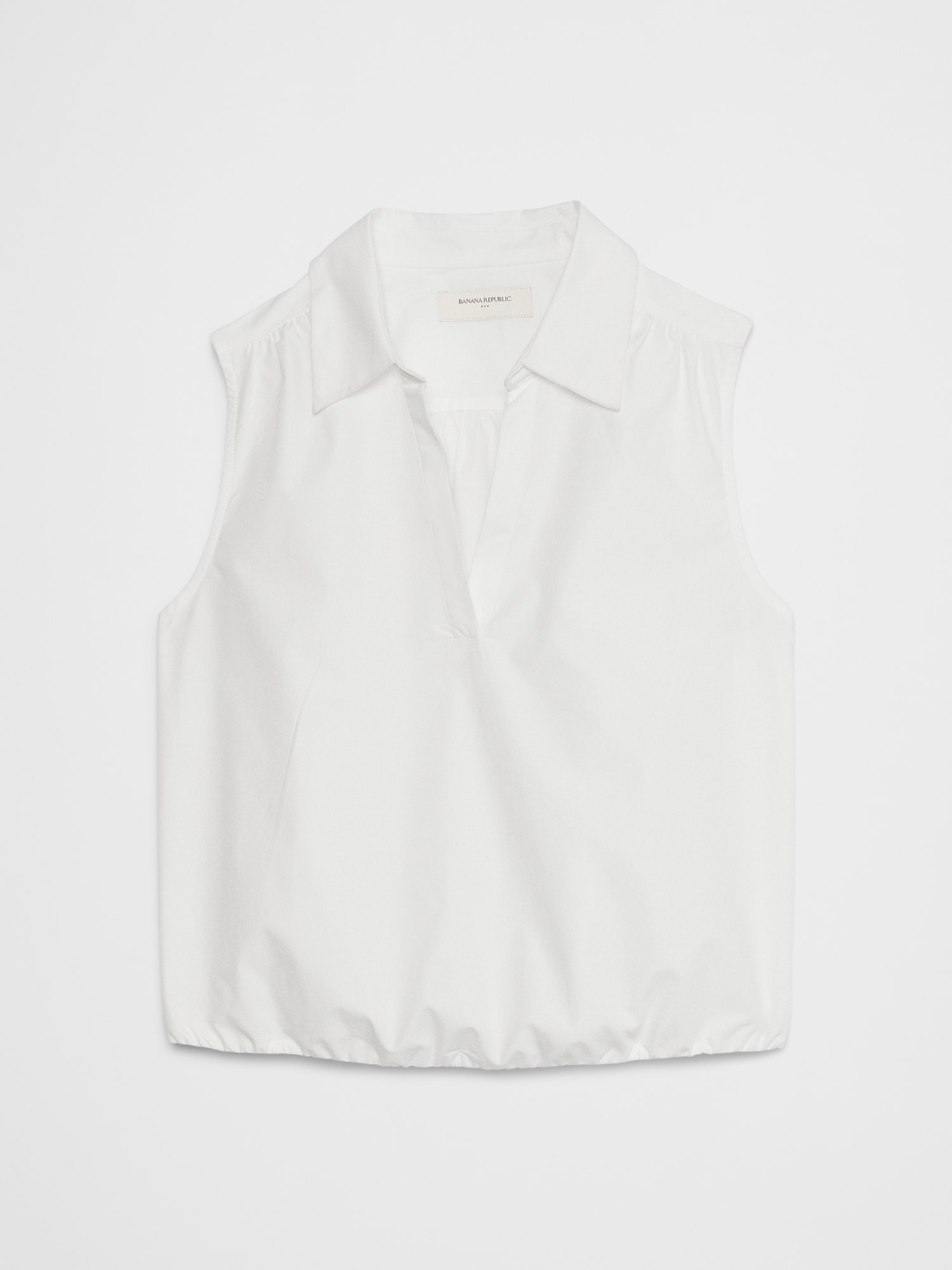 Poplin Collared Top