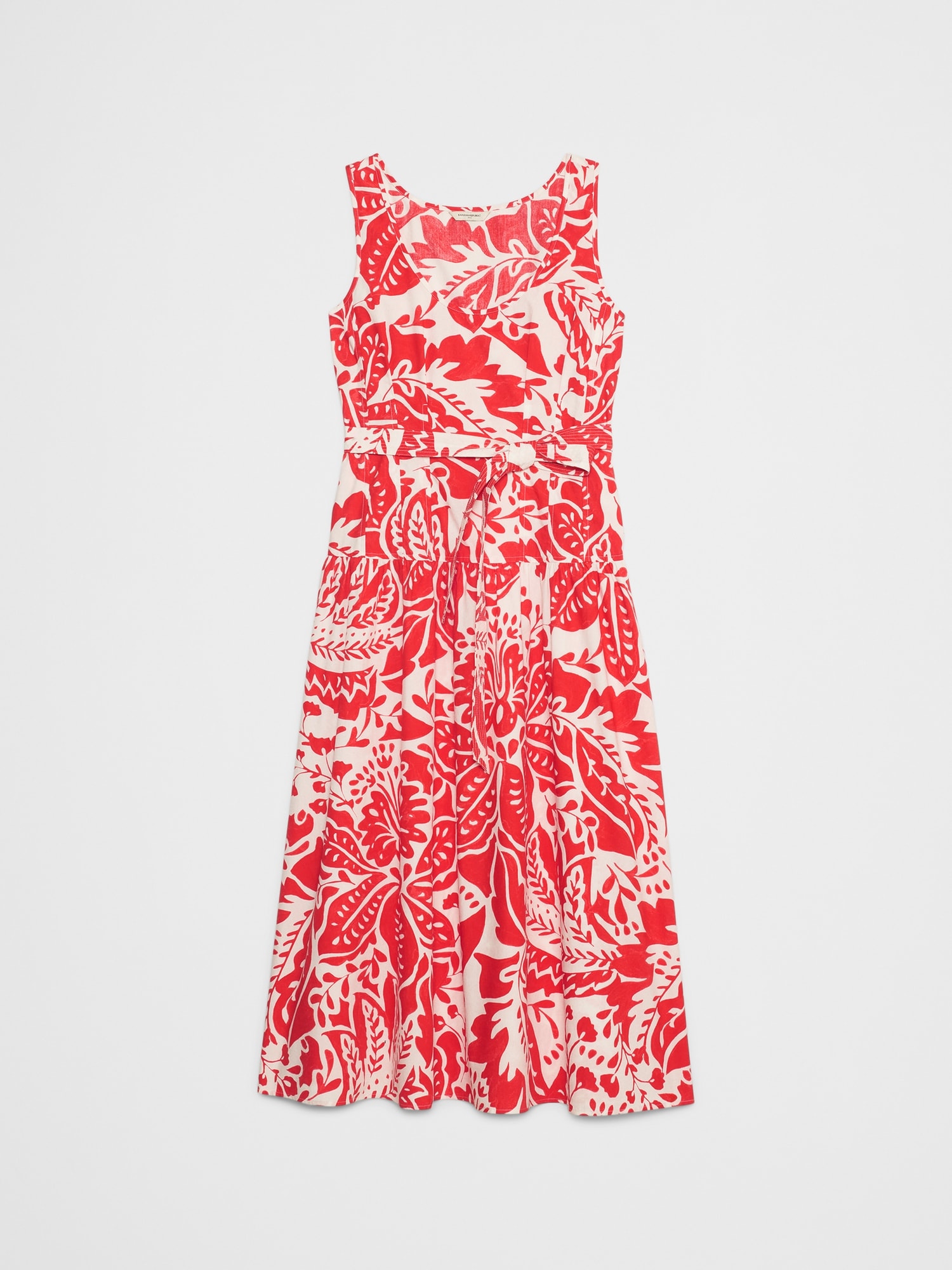 Poplin Corset Waist Midi Dress