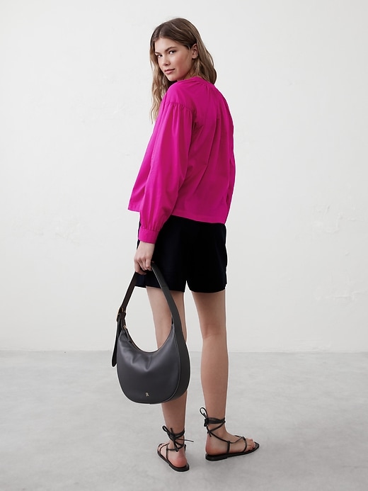Trapunto Stitch Voile Top