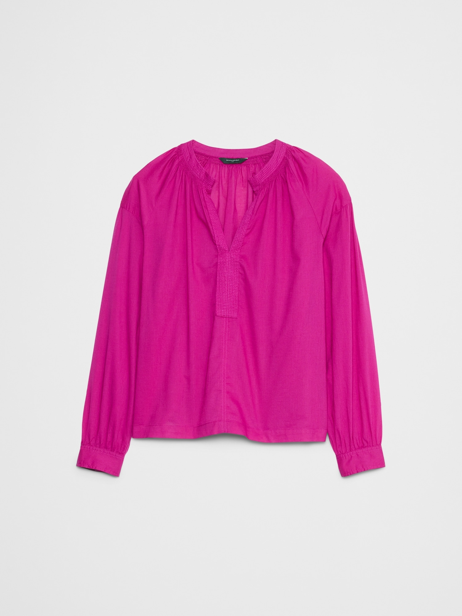 Trapunto Stitch Voile Top